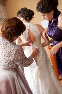 zipping up dress