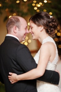 bride and groom first dance