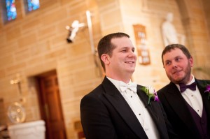 Jessica Hendrix Photography groom watching his bride walk down the aisle