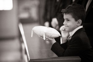 Jessica Hendrix Photography ring bearer watching bride and groom vows