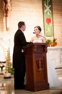 Jessica Hendrix Photography bride and groom singing to each other during ceremony