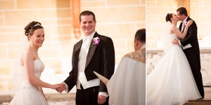 Jessica Hendrix Photography bride and groom exchanging vows and first kiss