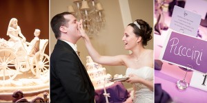 Bride and groom cake smash at the landmark NJ