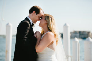 Bay Head Yacht Club New Jersey Wedding Bride and Groom on boat champagne toast ©Jessica Hendrix Photography 2016