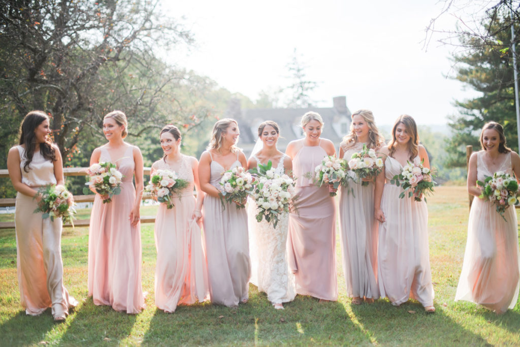 John James Audubon Center PA Fall Blush Bridesmaids